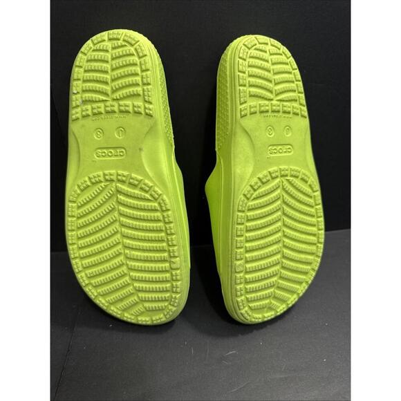 Crocs Kid's Classic Slide Sandals Limeade Green J2 Waterproof Outdoor Swim Shoes - Picture 3 of 7